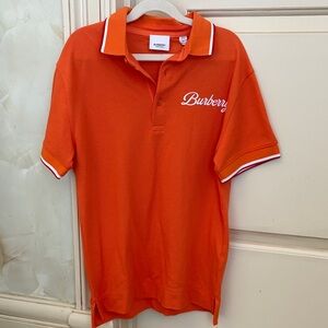 Burberry big boys  Polo in Vibrant Orange